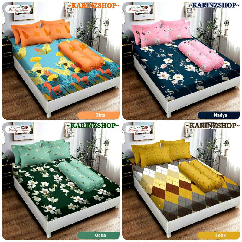 Sprei Lady Rose OKTA/NADYA/OCHA/FELIX (Uk. King 180/Queen 160)