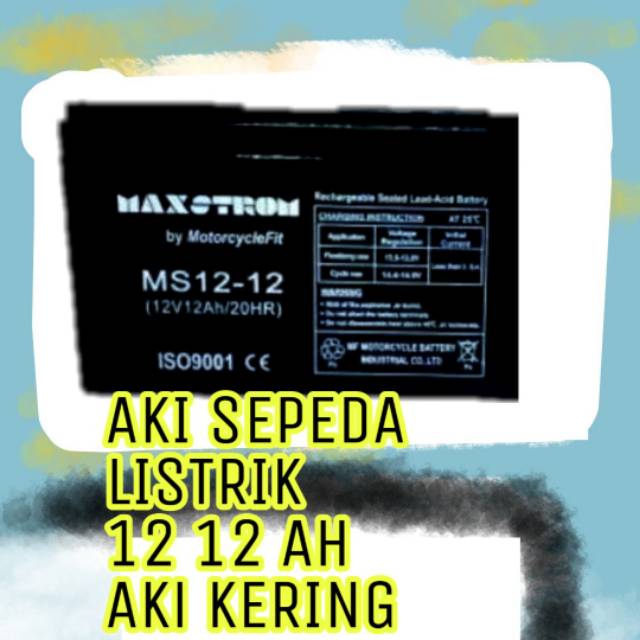 Aki Kering // Aki Sepeda Listrik 12V 12V / Sepeda Listrik 12 12 AH