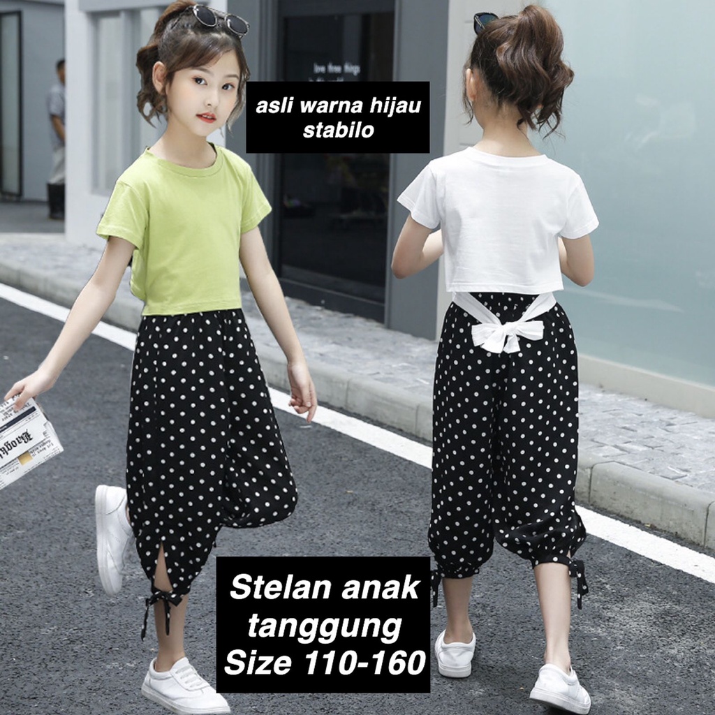 (LOLI-JKT) BS-175 STELAN ANAK CEWEK PITA BOBA SIZE 110-160 BAHAN BAGUS