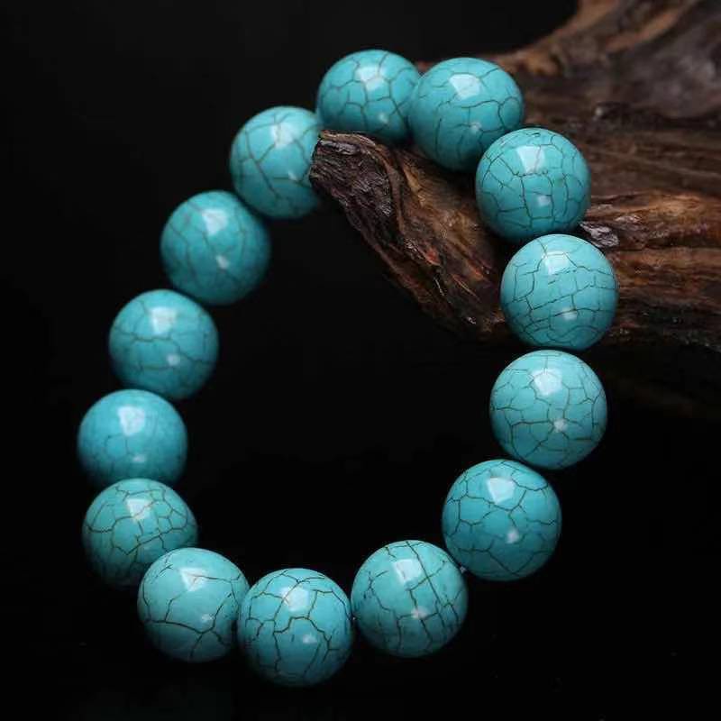 Lake North Natural Turquoise Beads Bracelet Men And Women Models Retro Palace Bracelet