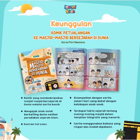 Buku Komik Petualangan Ke Masjid-Masjid Bersejarah di Dunia - Gema Insani 100% Original
