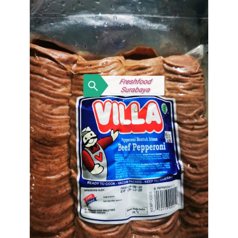 Beef pepperoni villa kemasan 1 Kg