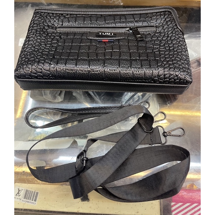 Clutch Tumi Premium Mirror Kulit Tas tangan Pria/Wanita Import quality