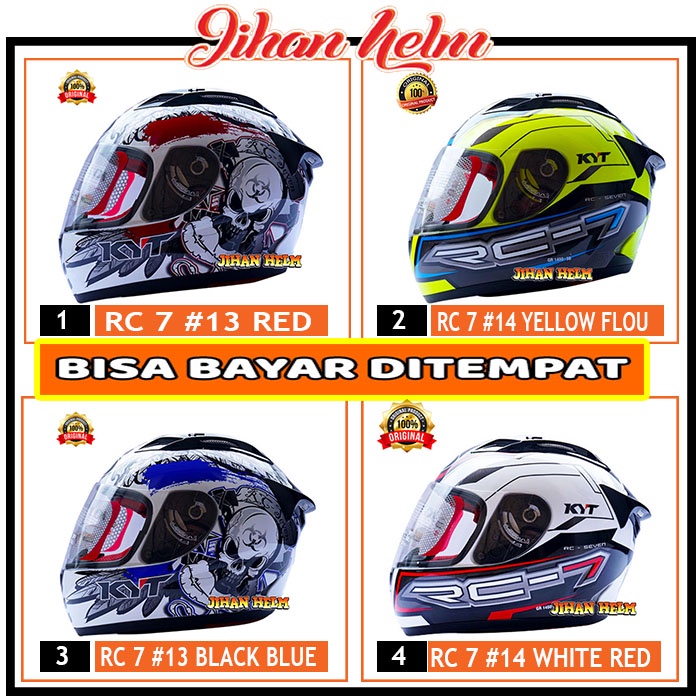 HELM KYT HELM KYT FULLFACE RC 7 RC SEVEN MOTIF TERBARU
