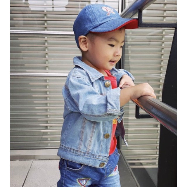 Jaket Jeans Anak Usia 3 - 7 Tahun Snow Wash