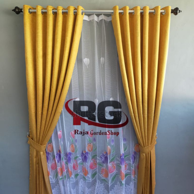 Gorden blackout polos kuning gold