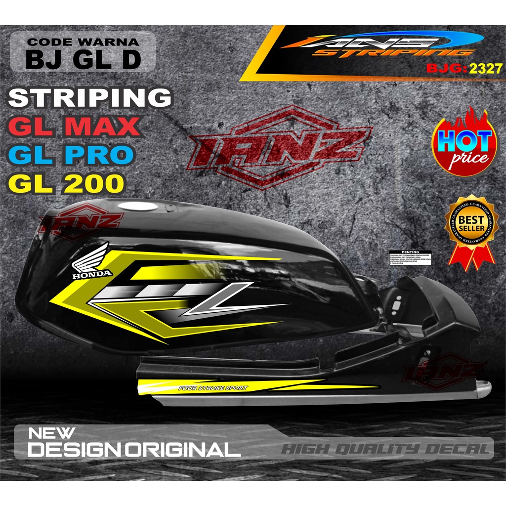 STIKER STRIPING GL PRO TERBARU / STIKER MOTOR GL TERMURAH / STRIPING MOTOR GL 100 / STIKER MOTOR