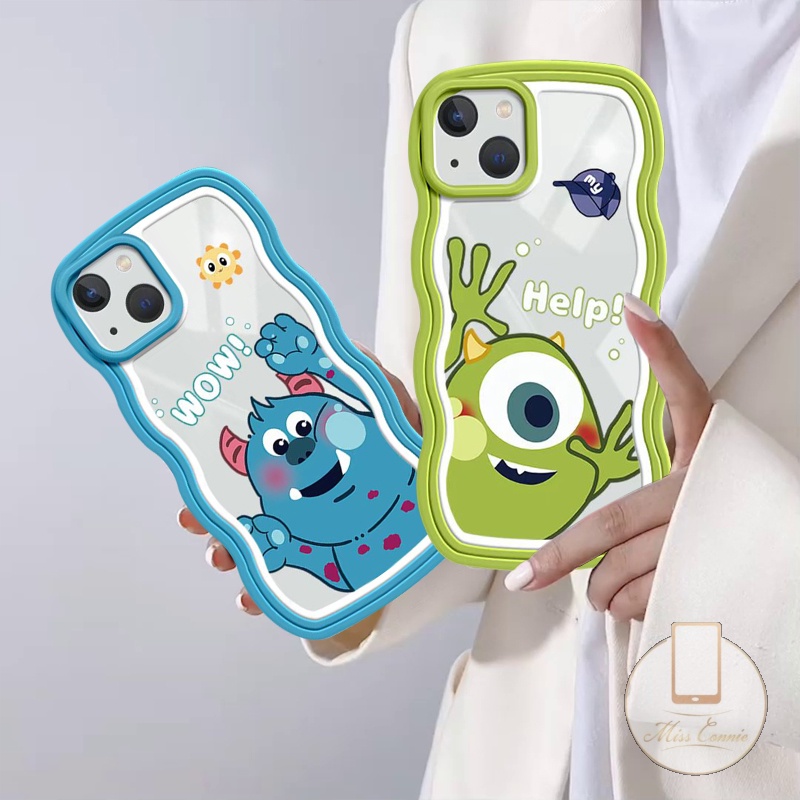 Case OPPO A78 Reno 8T A77 A17 A77s A12 A57 A95 A54 A16E A15 A7 A5s A55 A74 A1K A16 A76 A53 A16K A96 A15s A9 A5 A3s F9 A12E A52 Kartun Lucu Monster University Wavy Edge Soft Cover