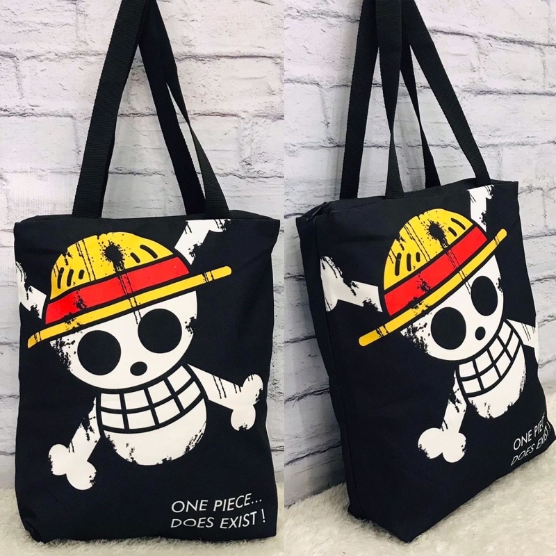 Totebag Premium One Piece Black Tas Anime