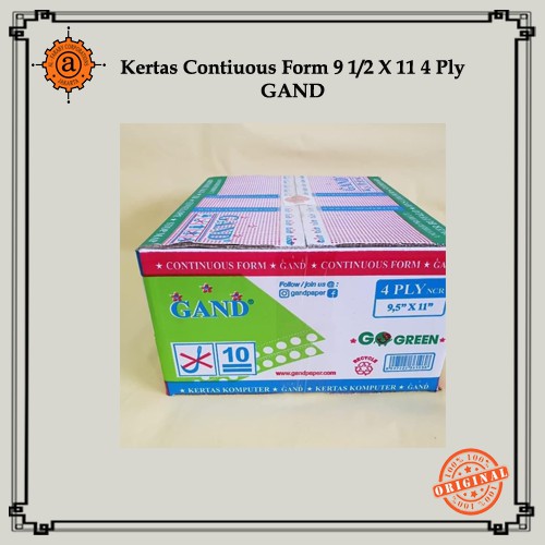 

Kertas Continuous Form 9 1/2 X 11 4 Ply GAND (FULL)