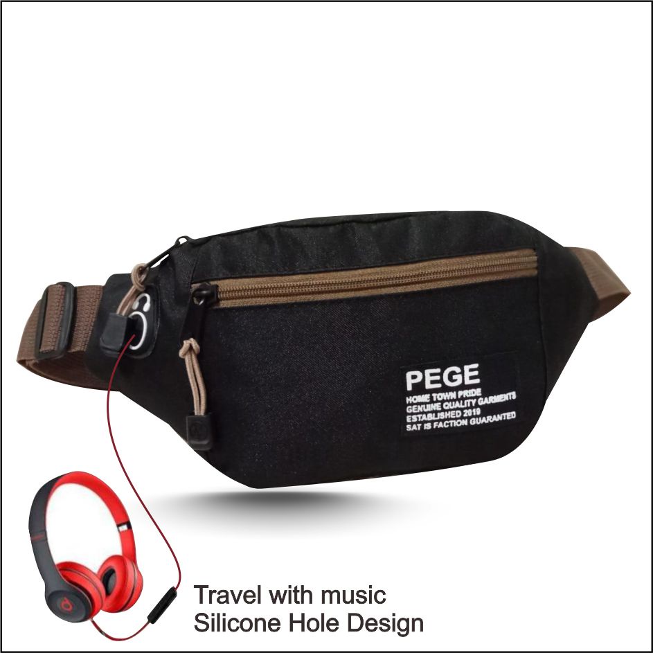 Tas Selempang Bahu PEGE Tas Waistbag Pria Model Keren Casual Trendy  - PG 8923