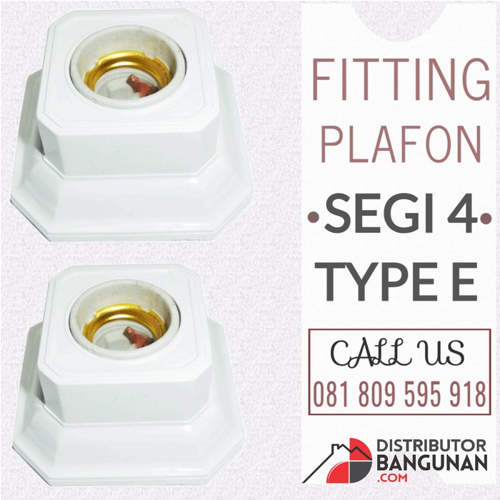 Fitting Plafon Dinding Gypsum Lampu Bohlam Bola Led Segi 4