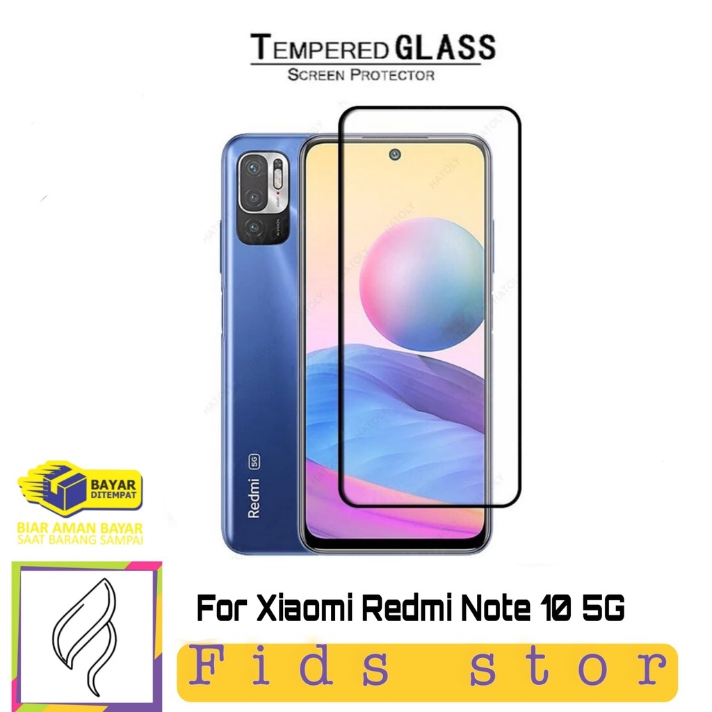 PROMO Tempered Glass XIAOMI REDMI 10 &amp; REDMI NOTE 10 5G  Layar FULL COVER Black Anti Gores Kaca