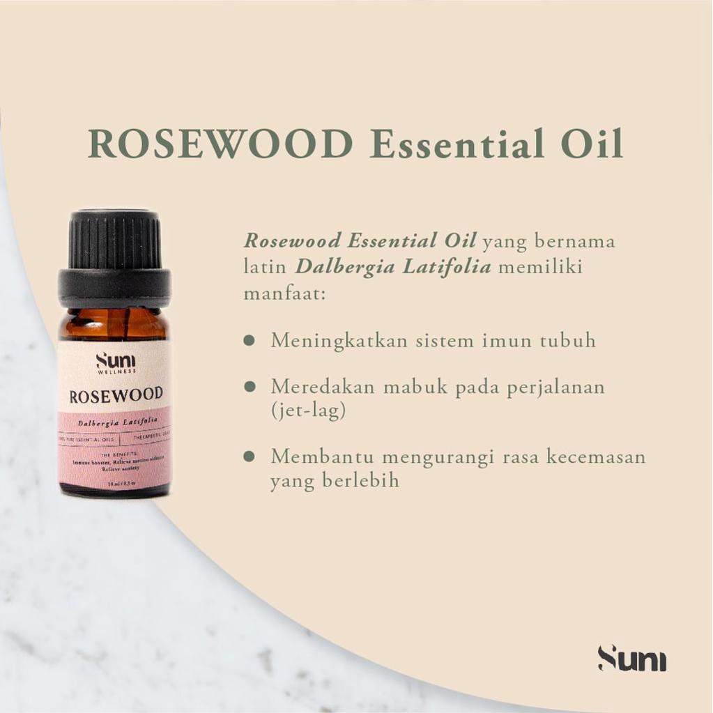 Suni Wellness Essential Oil Rosewood 10ml - Rosewood Essential Oil