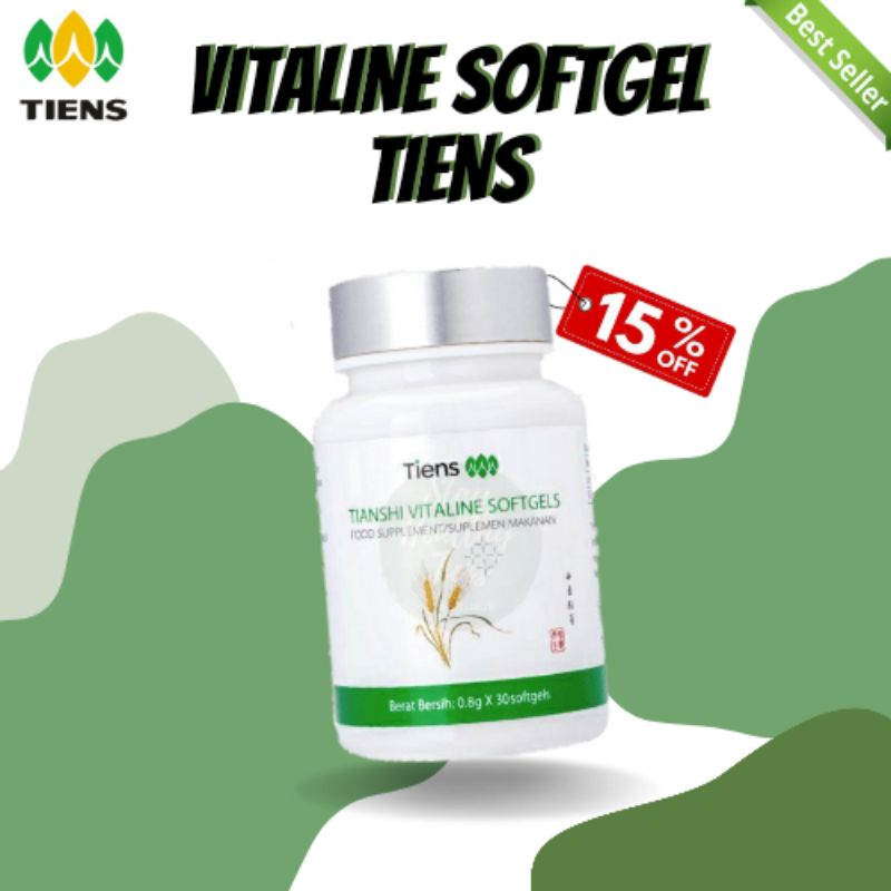 VITALINE SOFTGELS TIENS 1 BOTOL SEGEL|MENCERAHKAN KULIT & PERAWATAN KULIT|TANPA EFEK SAMPING|100%ALA