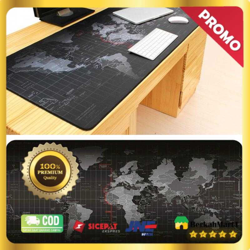 Taffware Gaming Mouse Pad XL Desk Mat Motif Peta Dunia - MP002