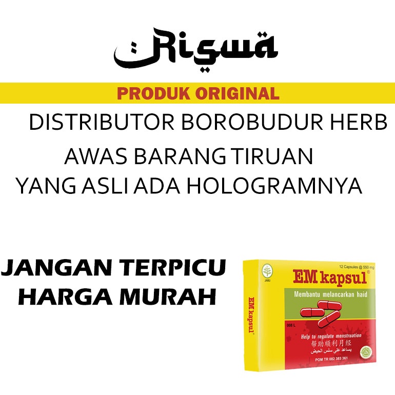 Pelancarhaid Ampuh Telat 1 Bulan EM Kapsul Melancarkan Jamu Herbal