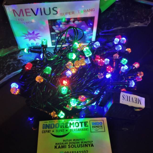 LAMPU NATAL MEVIUS 100 LAMPU 4 WARNA