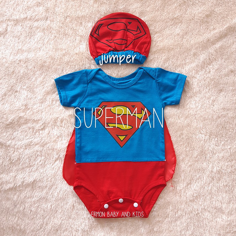 ❤️ baju bayi jumper bayi ❤️ lucu karakter superhero superman imut ❤️