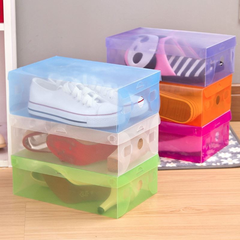 Swopply HL0042 Kotak Sepatu Lipat Transparan Serbaguna Shoes Box Organizer Multifungsi