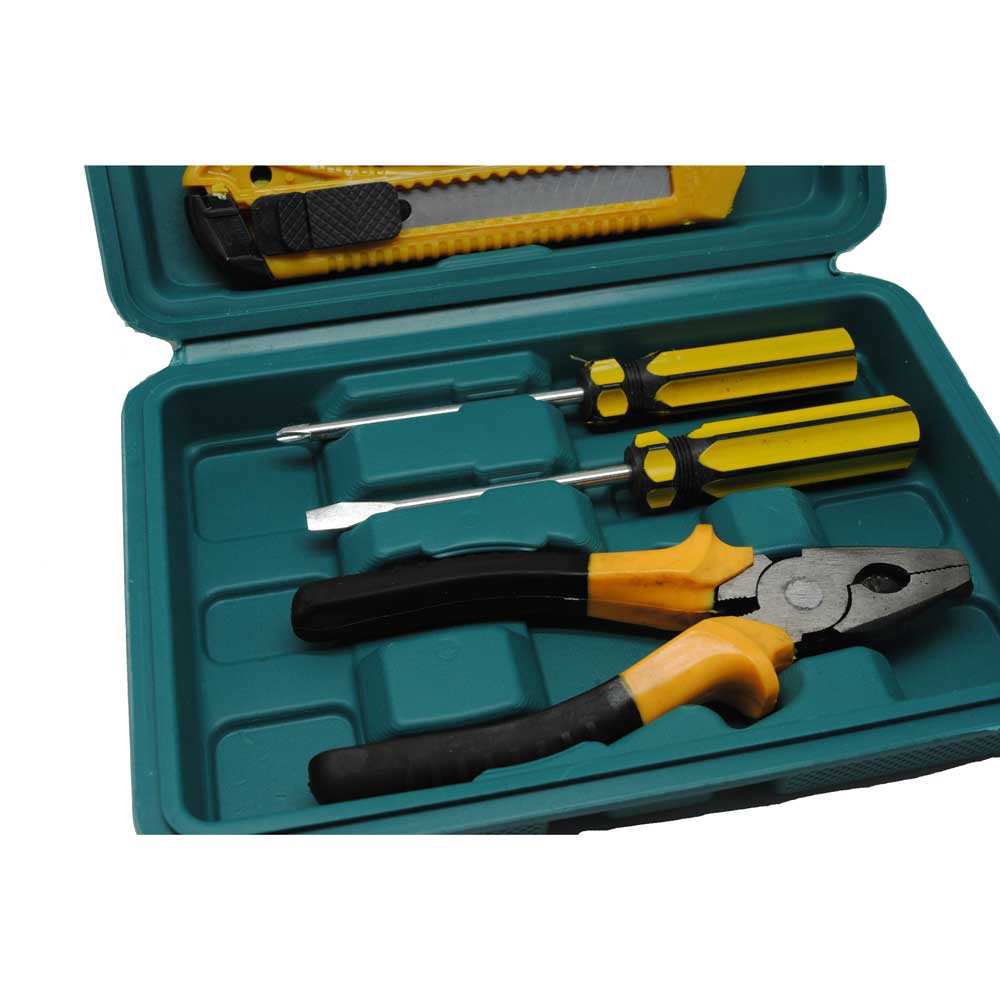 Perlengkapan Set Reparasi Obeng Cutter Kunci L Tang 12 in 1 KS-011 Yellow Grab Medan