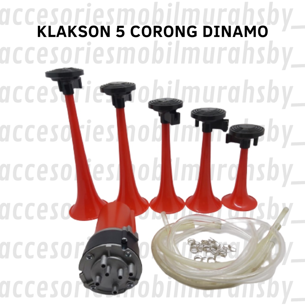 Klakson 5 corong terompet dinamo elektrik Telolet terompet 12v dan 24v suara nyaring