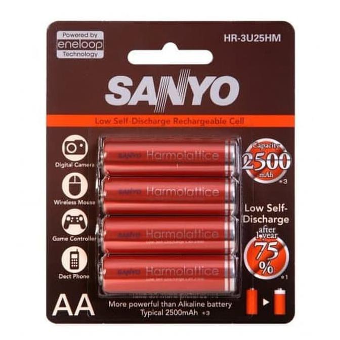 Sanyo Eneloop Harmolattice 4pcs Battery AA / 2500mAh Harmolatice 2500 EKSLUSIF