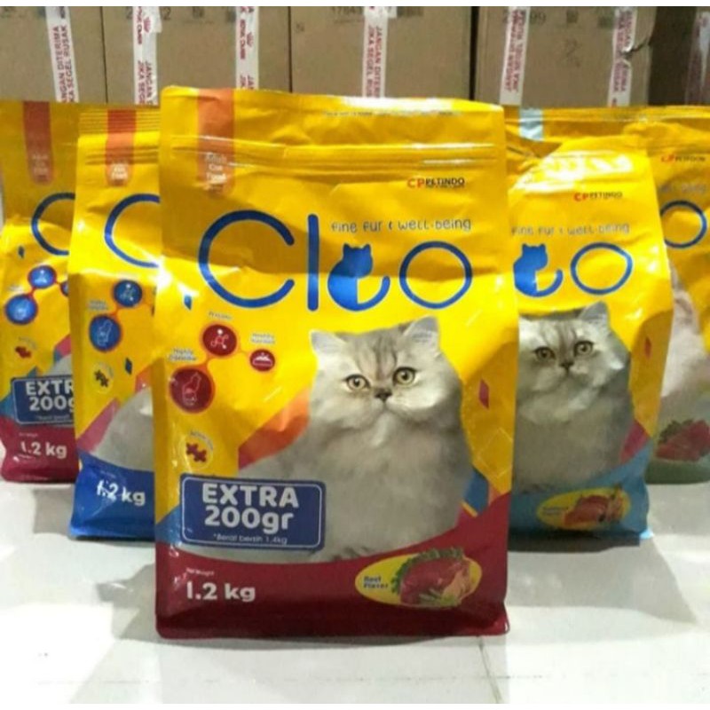 makanan kucing Cleo adult beef 1,2 kg freshpack