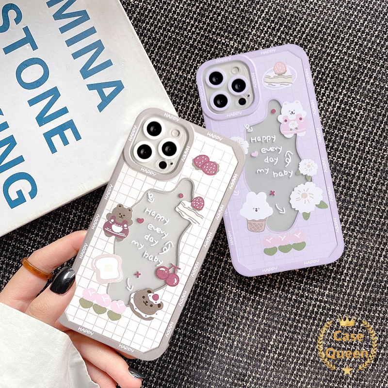 Soft Case TPU Transparan Shockproof Motif Kue Strawberry Untuk Infinix Hot 10 11 Play 9 Play Smart 6 5 11S 10 Lite