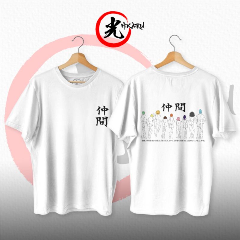 KAOS ANIME ONE PIECE / KAOS TULISAN JEPANG / BAJU SEKOLAH JEPANG SIZE USA | HIKARU