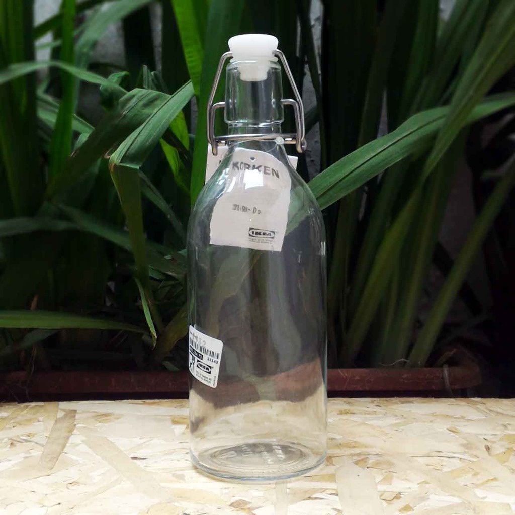 KORKEN Botol Kaca 500ml Dengan Tutup Sumbat WEO IK2473