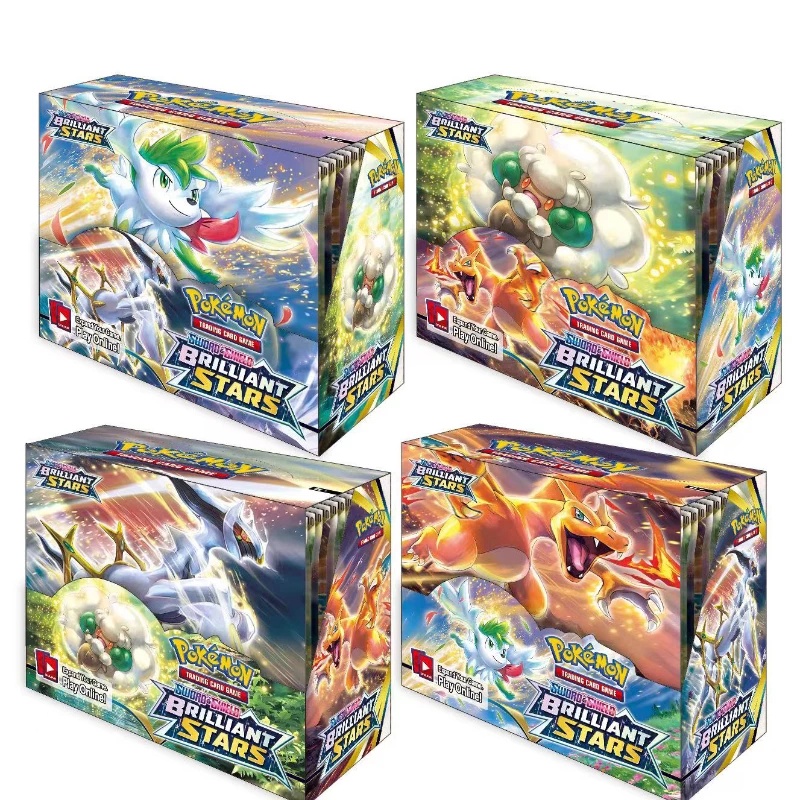 36pcs / lot Koleksi Kartu Game Brilliant Stars of Pok Mon GX EX Team Untuk Hadiah Anak