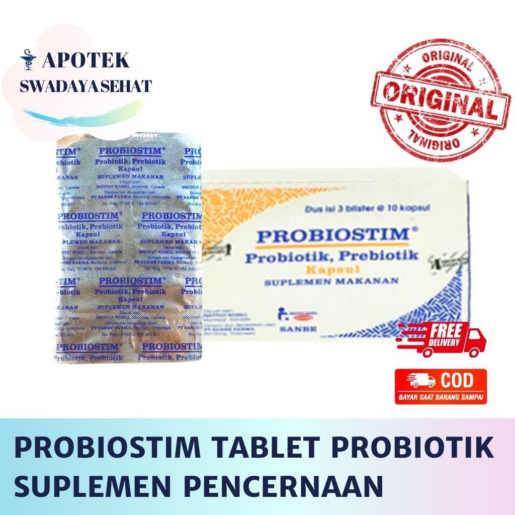 PROBIOSTIM TABLET - Suplemen Kesehatan Pencernaan Probiotik Lactobacillus Redakan Diare Mencret Anak Prebiotik