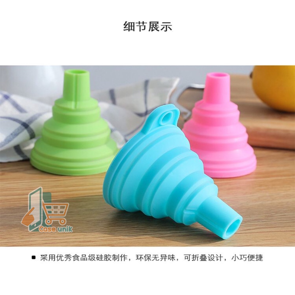 RT75 CORONG SILIKON LIPAT UNTUK REFILL SABUN MINYAK SIRUP PORTABLE SILICON FOLDING FUNNEL CS3934