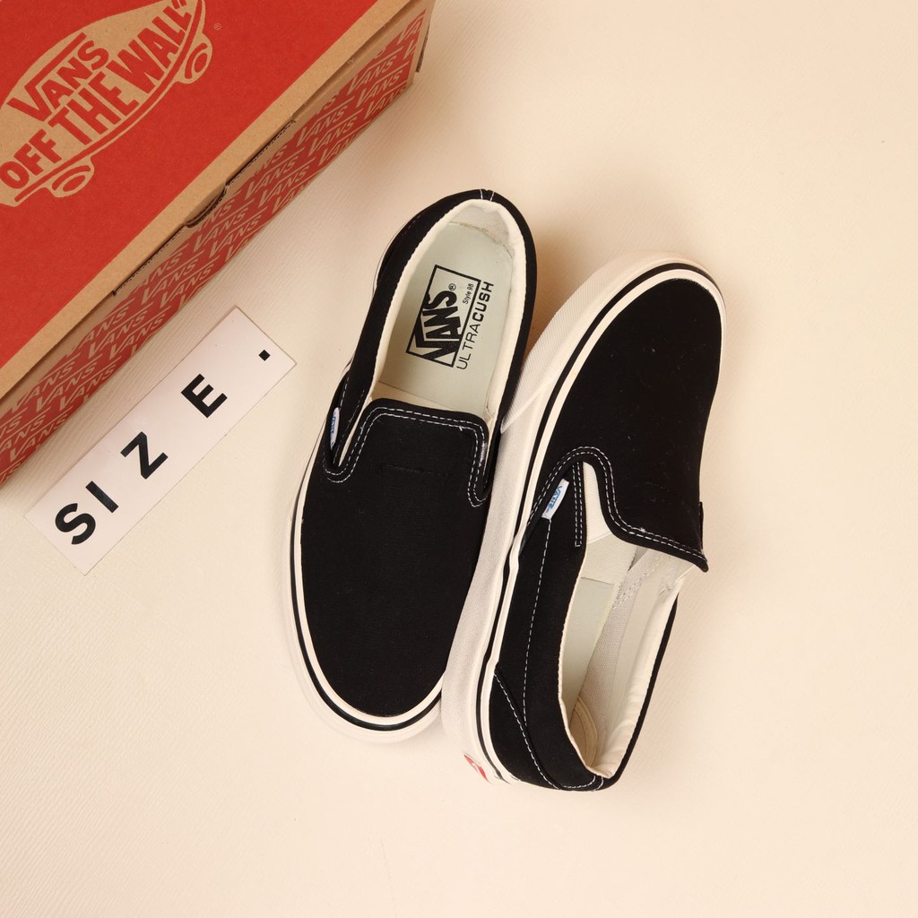 Sepatu Vans Slip On 44 DX (Anaheim Factory) Classic Black White