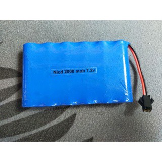 Batrai Rakit AA NICD 2000mah 7,2V Soket Hitam Buat Mainan Mobil Remote Control