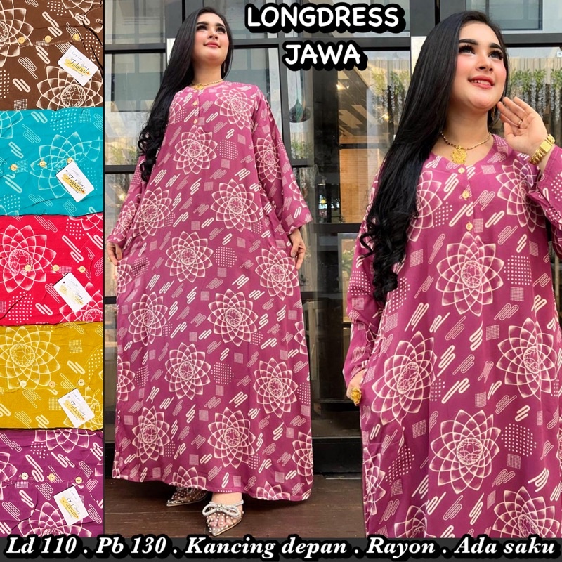 daster rayon panjang busui sematakaki best seller-LONGDRESS VAPE