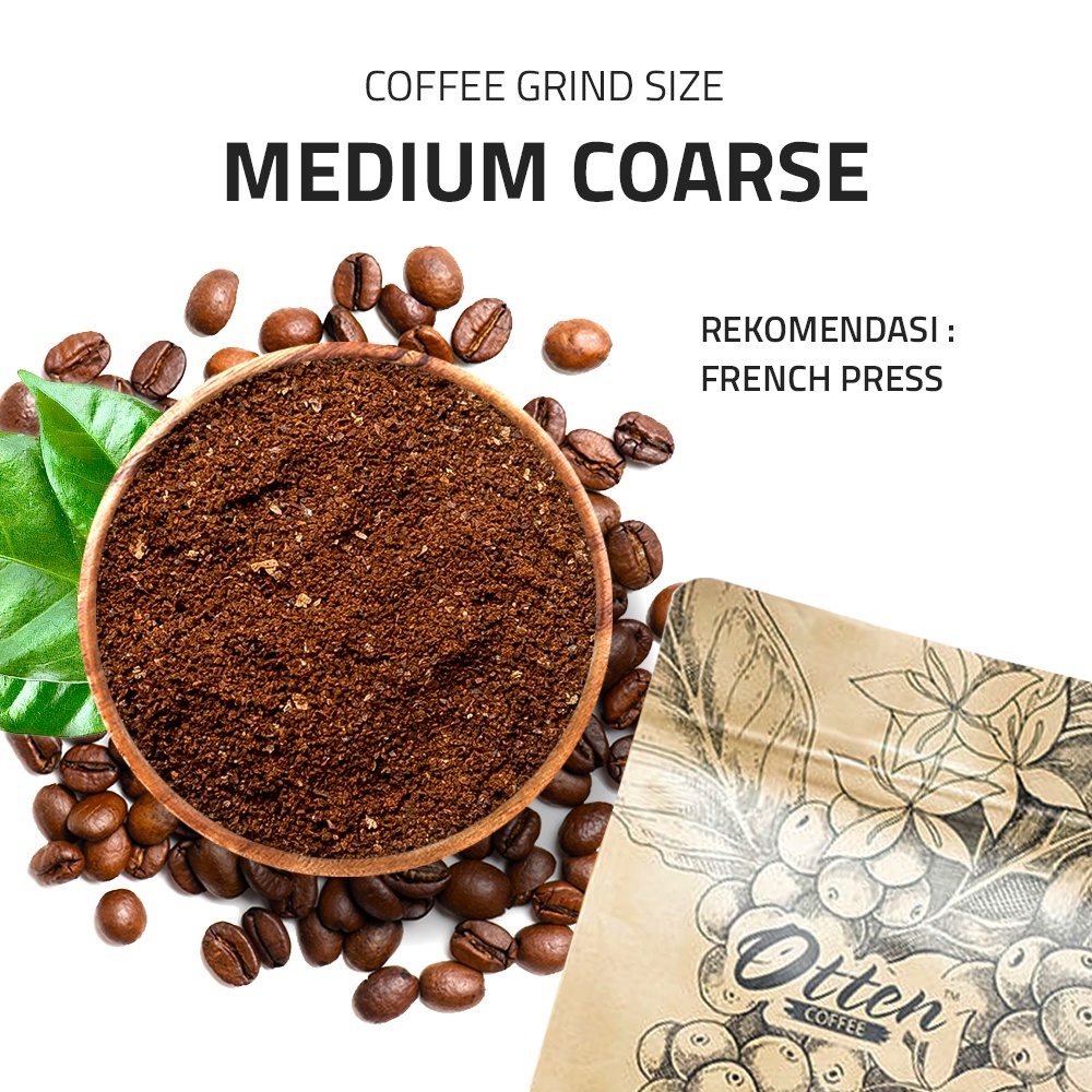 Otten Coffee Crema Espresso 500 gram - Kopi Espresso Blend Best Seller-Medium Coarse