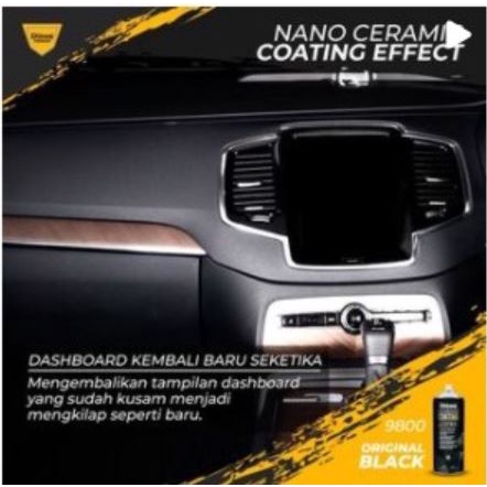 Cat Pilox Diton Premium Body Kasar / Dashboard Motor Mobil. Tanpa Semir Dashboard Coating Original Black 9800