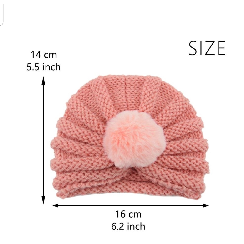 Topi kupluk anak bahan rajut / Turban rajut anak