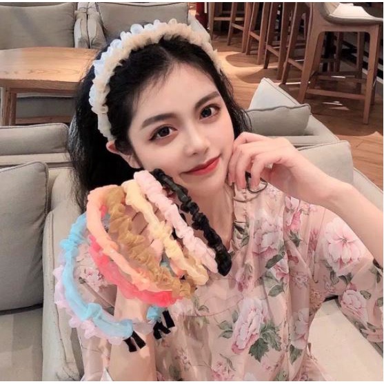 Eonie Head Band Bando Korea Scrunchie Organza