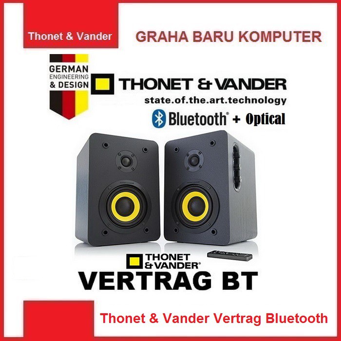 Thonet & Vander Vertrag 46W RMS Speaker Home Cinema Speaker Bluetooth Optical Speaker Komputer Speak