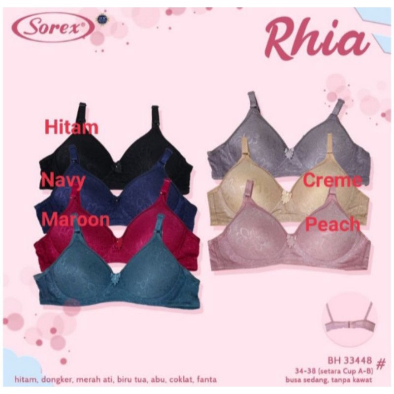 BRA SOREX 33448 TANPA KAWAT BUSA TIPIS