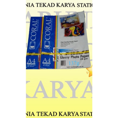 

KERTAS GLOSY 230 GRAM CORAL