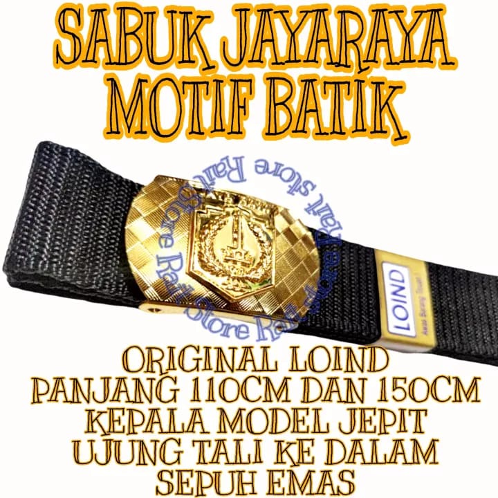 Sabuk Jayaraya Motif Batik Merk Loind Original