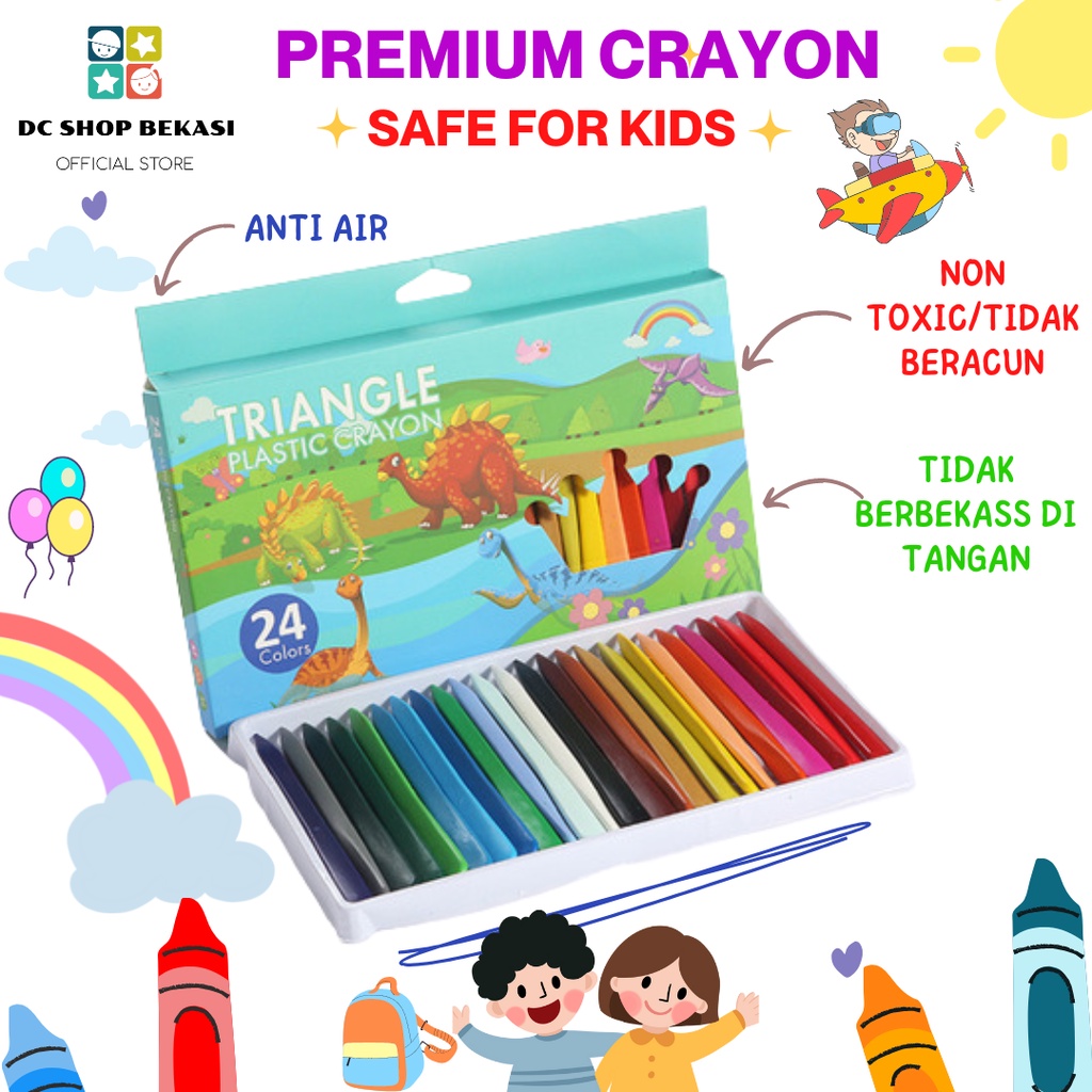 

Crayon anak non toxic (24 PCS)