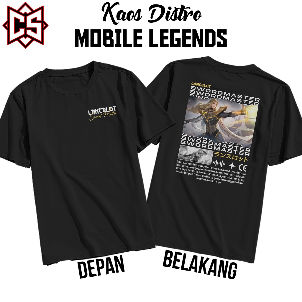 KAOS DISTRO MOBILE LEGENDS USER ASSASIN LANCELOT HERO SKIN AESTHETIC STREETWEAR  | T SHIRT MOBILE LE