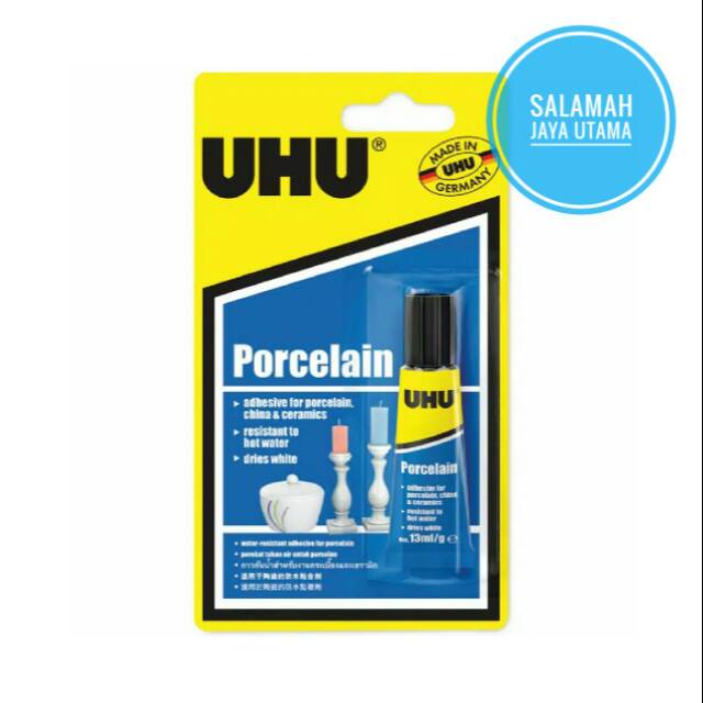 UHU Household Porcelain 13 ml Blister/Lem Keramik/Lem Marmer/Lem Guci/Lem Porcelain