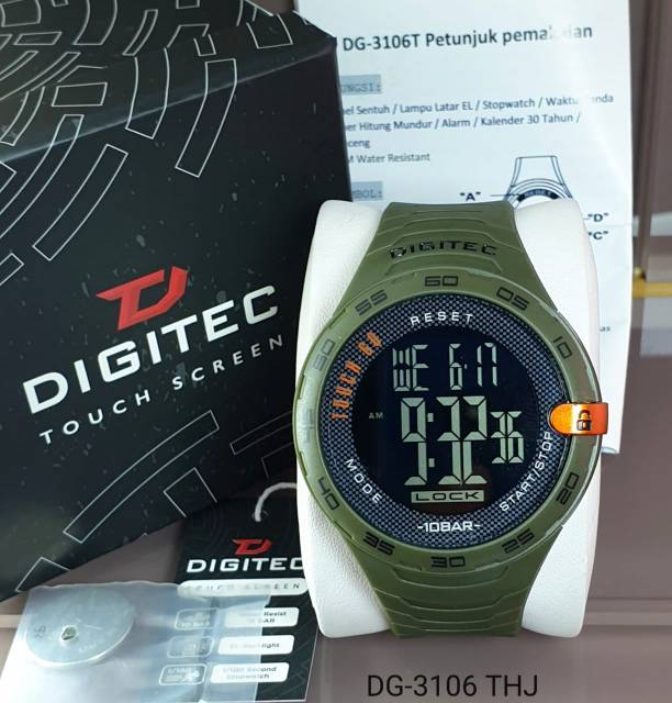 Jam Tangan Pria Digitec Original Touch Screen Tahan Air Garansi 1 Tahun
