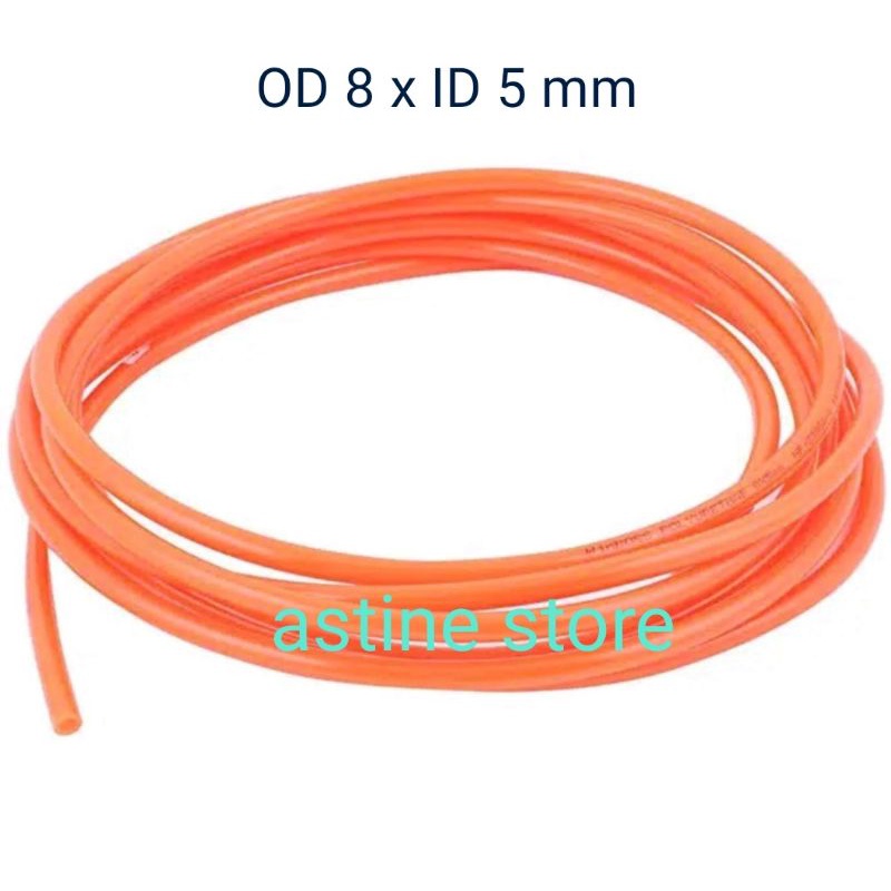 Selang poliurethane/polyurethane PU Pneumatic Hydraulic 8x5mm-selang angin kompresor
